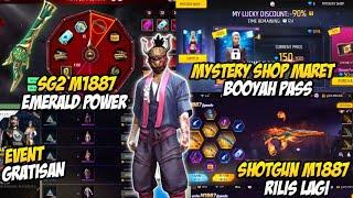 BOCORAN FFMYSTERY SHOP BULAN MARET SHOTGUN M1887 RELAUNCH EVENT TERBARU FREE FIRE UPDATE 2023