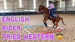 ENGLISH RIDER TRIES WESTERN