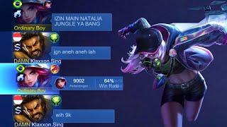 ASK MY TEAM FOR PERMISSION FOR PLAY NATALIA JUNGLE  TOP GLOBAL NATALIA GAMEPLAY 2024 - MLBB