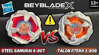 HASBRO EXCLUSIVES Steel Samurai 4-80T VS Talon Ptera 3-80B  BEYBLADE X 13+