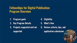 2024 Pre-recorded Fellowships for Digital Publication Webinar