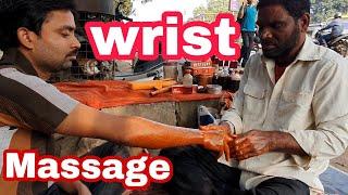 Wrist pain relief massage with smokey oil by pain killer babajamshed baba  asmr massage