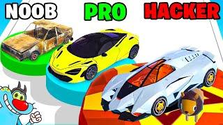 NOOB vs PRO vs HACKER vs  In Get Super Car  With Oggy And Jack  Rock Indian Gamer 