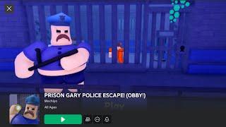 PRISON GARY POLICE ESCAPE Roblox game complete play through