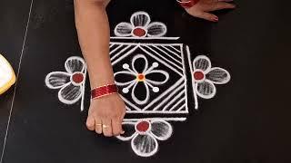 daily use rangoli  rangoli  rangoli design  muggulu  muggulu designs  simple kolam