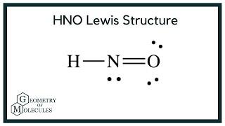 HNO Lewis Structure Nitroxyl Lewis Dot Structure