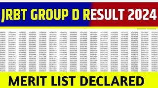 JRBT Group D Result & Final Meritlist Update  JRBT Group D Cut-Off?Safe Score?  JRBT Update