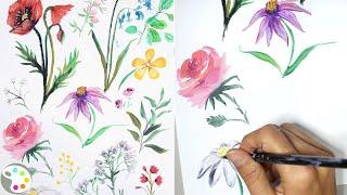 How to Paint Flowers with Acrylics  Beginner Painting Tutorials