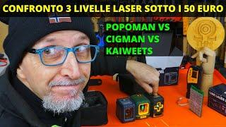 Migliore livella laser economica sotto i 50 euro o poco più Kaiweets Cigman Popoman. Chi vince?