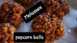 Old Fashioned  Molasses Popcorn Balls