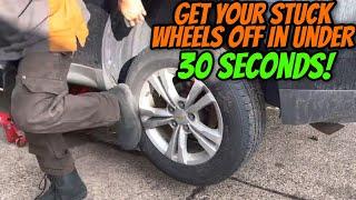 How to Remove a Stuck Wheel  This Wheel is Impossible to get off Simple Easy Trick