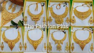 ONE GRAM GOLD NECKLACE WITH MATCHING  EARRING @TheFashionPlus