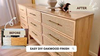 IKEA Tarva Dresser HACK  DIY Oakwood Finish  Japandi Design 