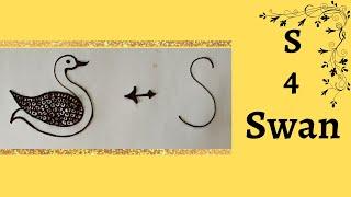 Simple & attractive Swan Mehndi Design  easiest way to make Swan Design.