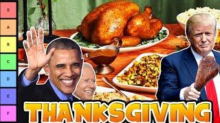 Us Presidents make a Thanksgiving Food Tier List