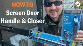 HOW TO Replace Screen Door Hardware    Closer and Handle