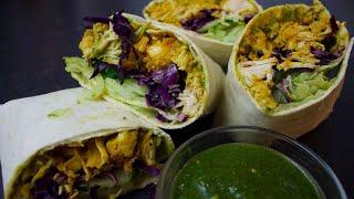 Chicken Tandoori Wrap  Tandoori Chicken Wrap  Chicken Snack  Chicken Recipe  Healthy Recipe