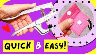 Step by step Plastic Snap Button Installation for Mini Sewing Machine projects. Sew with Ooni Crafts