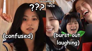 twice tzuyu being effortlessly funny and then there’s sana almost died at laughing