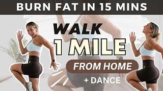 1 MILE WALK - Fat Burn HOME Cardio Workout
