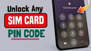 Unlocking Sim Locked By Pin Code 2024 Forgot SIM Card Locked with Pin Code? Unlock it.