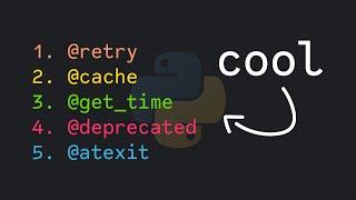 5 Useful Python Decorators ft. Carberra