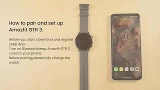 How to pair and set up amazfit GTR 3