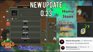 New Update 0.23 Timeless and Onion Biome Families Subspecies WorldBox.