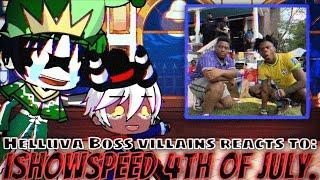 Helluva Boss villains reacts to IShowSpeed 4th of July - Gacha Life 2 reaction. 