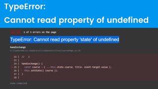 TypeError Cannot read property of undefined react  Cannot read property of undefined api handling