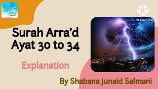 Surah Arrad 30-34 Tilawat Translation & Explanation by Shabana J Salmani