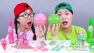 Pink Jelly VS Green Jelly Challenge DONA