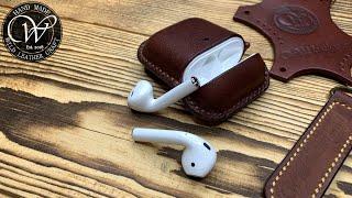 Кожаный чехол для AirPods  Vegetable tanned leather AirPods case from #wildleathercraft