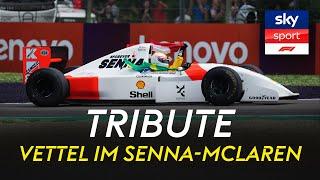 Senna-McLaren in Imola Vettel mit Tribut an verstorbenen Piloten