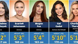 Height comparison of hollywood actresses  Shortest to Tallest Actresses
