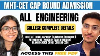 MHT CET CAP Round  All in One PDF for all Maharashtra Colleges  Complete Information  CAP ROUND