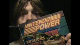 asmr  nintendo power flip through tracing + whispers