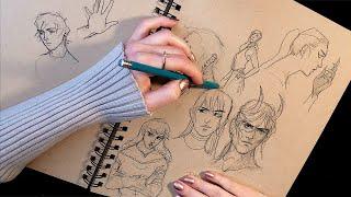 ASMR Quietly Sketching Next to You no talking