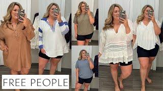 FREE PEOPLE LXL HAUL ON A PLUS SIZE BODY