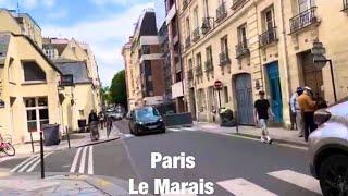 Paris city walks   Le Marais   Paris France 4K