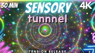 4k-Sensory Videos for Autism Glitter Tunnel Reduce Anxiety and Tension