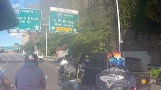 Watch Biker gang chases beats SUV driver in NYC