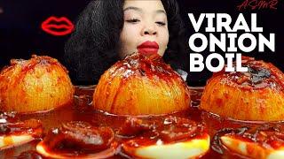 Viral Onion Boil Eggs Boil ASMR Eating Mukbang for SLEEP