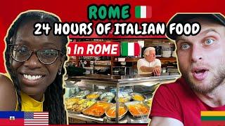 REACTION TO 24 Hours Of ITALIAN FOOD In ROME - Best Roman Pizza & Local Food  FIRST TIME WATCHING