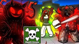 I Used a DEATH EMOTE to TROLL Players... Roblox The Strongest Battlegrounds