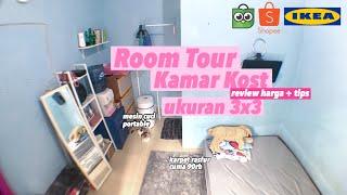 ROOM TOUR KAMAR KOST 3X3  REVIEW HARGA DAN TIPS