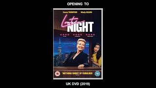 Opening to Late Night UK DVD 2019