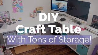 DIY Craft Table  Cubicle Storage Table