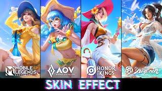 Guinevere vs Annette vs Milady vs Yoto hime  Summer Skins Effect l MLBB AOV HOK OA