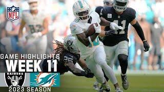 Las Vegas Raiders vs. Miami Dolphins Game Highlights  NFL 2023 Week 11